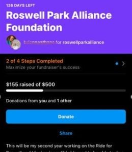 Instagram fundraiser display